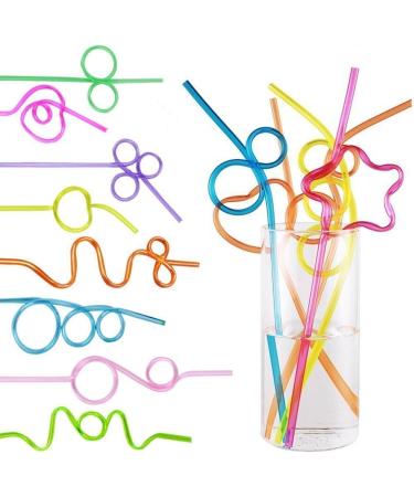 Crazy Loop Straws Drinking 30 Pcs Silly Colorful for Various Beverage Decoration Spiral Funny Reusable Straws - Buy Online on GoSupps.com