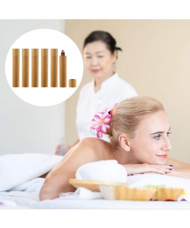 Beaupretty 6pcs Bamboo Essential Oil Refillable Roller Bottles | Travel-Safe Empty Perfume Bottles - Eco-Friendly Design - Buy Online on GoSupps.com