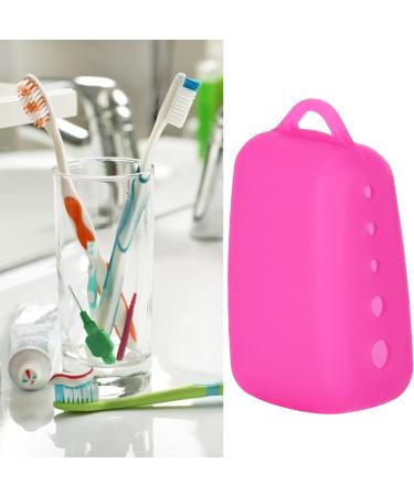 Silicone Electric Toothbrush Head Cover - Portable Protective Cap for Travel Camping & Bathroom | Rose Red - Buy Online on GoSupps.com