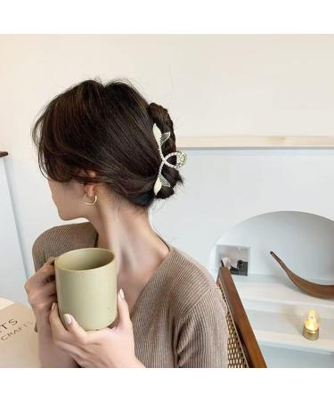 4 Pcs Pearl Fish Tail Hair Claw - Large Metal Clips for Thick Hair | Hair Styling Accessories for Women - Buy Online on GoSupps.com