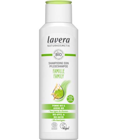 lavera Family Care Shampoo - silicone-free - Gentle cleansing & pleasant freshness - vegan - natural cosmetics - 250 ml