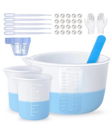 LET'S RESIN Silicone Measuring Cups,Resin Supplies with 600ml/20oz&100ml Thickening&Polishing Resin Mixing Cups,Easy to Clean,Silicone Stir Sticks,Silicone Cups for Epoxy Resin Mixing - Buy Online on GoSupps.com