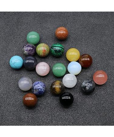 12 Pcs Chakra Healing Gemstone Crystal Ball Set - Natural Quartz Spheres for Meditation and Feng Shui - Mixed Colors - Buy Online on GoSupps.com