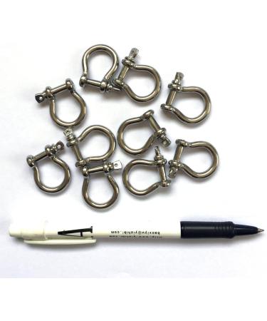 Stainless Steel Bow Shackle  4mm  Silver Color for Paracord Jewelry  Marine Tackle-10 Pieces - Buy Online on GoSupps.com