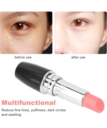 PAOORTS Lipstick Massager Portable Black Lipstick Shape Vibration Face Massage Wand for Facial Eye - Buy Online on GoSupps.com
