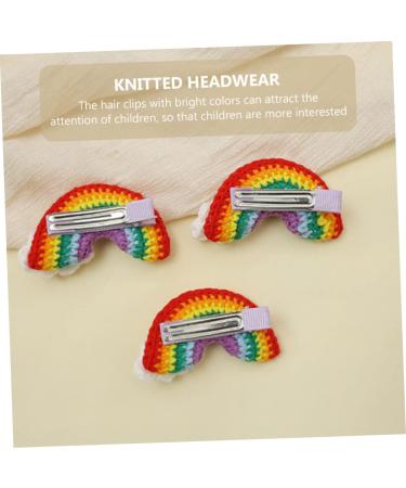 FRCOLOR 2 Pairs Rainbow Barrettes Cotton Rainbow Pendant Cartoon Hair Clips Hair Bows Clips Hair Accessory Bowknot Hairpin Candy Color Hair Clip Kids Barretes Applique Girl Alloy Princess - Buy Online on GoSupps.com