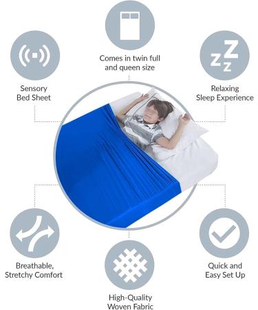 KAWAAI Lycra Bed Sheet For Kids & Adults Sensory Compression Bed Sheet Reduced Pressure Cool And Comfortable Sleeping Bedding (Color : Blue Size : Toddler size 69x132cm) - Buy Online on GoSupps.com