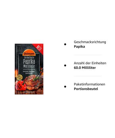 Ostmann Smoked Peppers Marinade - Liquid Grill Marinade for Meat & Vegetables | 60ml Spice Mix for Perfect Grilling | Ideal for 500g of Grill Goods - Buy Online on GoSupps.com