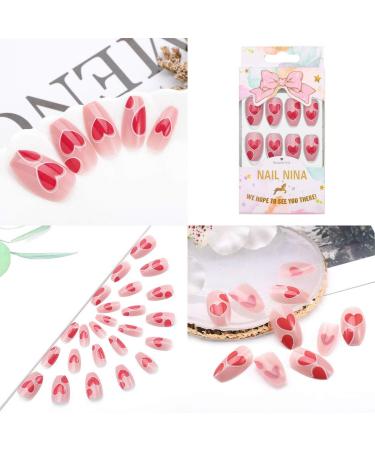Shop Sethexy Pink Coffin Ballerina False Nails Glossy 24pcs Acrylic Nail Tips with Glue for Women & Girls - Buy Online on GoSupps.com