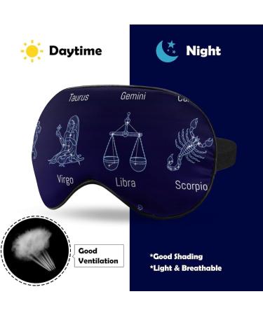Twelve Constellations Sleep Mask - Adjustable Eye Cover for Night Travel and Naps - Buy Online on GoSupps.com