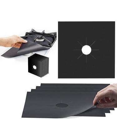 Stove Burner Cover Double-Thick Reusable Non-Stick Heat- Stove Protector Cuttable Stove Burner For Kitchen Sugar Soap for Cleaning (BLACK One Size) Black One Size - Buy Online on GoSupps.com