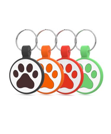 Whoseid QR code Cat brand modifiable pet online profile several emergency contacts scanning QR code immediate location e-mail notification (medium to large races-3.2 cm medium to large BREEDS-1.25 "Schwarz & Orange& Red Green
