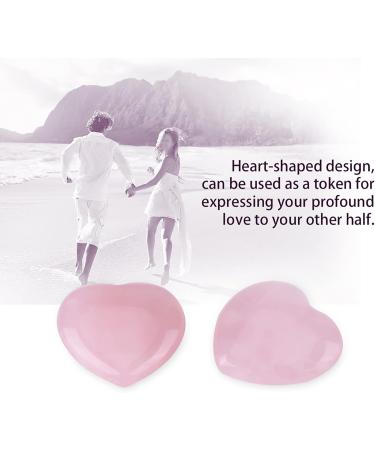 BORDSTRACT Rose Quartz Heart - 40 Pieces Pink Healing Crystals for Love & Decor | International Shipping - Buy Online on GoSupps.com