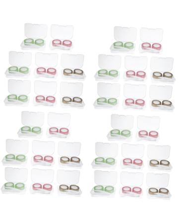 Healvian 32 STK Contact lens container Local carrier bag pink contact lenses Travel accessories Address book housings for external contacts travel needs Exchange holder.