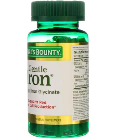 Nature's Bounty Gentle Iron 28mg - 90 Capsules | Non-Constipating Iron Supplement - Buy Online on GoSupps.com