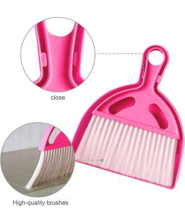 Desktop Cleaning Brush Small Broom Counter Duster with Hand Brush/Broom Bristles Light Weight Used for Cleaning Bathrooms Terraces Kitchens Walls and Decks Red - Buy Online on GoSupps.com