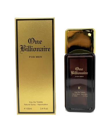VILOFAL One Billionaire Men's Cologne Eau de Toilette Natural Spray - Classic Rose Notes - Aromatic Scent - Great Holiday Gift - for All Day Use - a Classic Bottle 3.4 Fluid Ounce/100Ml