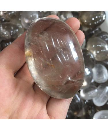 Crystal 1pc Natural Smokey Quartz Palm Stone Polished Crystal Minerals Stones - Buy Online on GoSupps.com