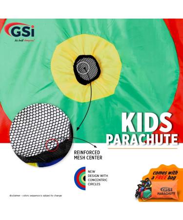 12-Foot Round Rainbow Parachute Toy for Gymnastics & Outdoor Play - Buy Online on GoSupps.com