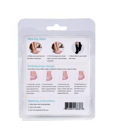 Silicone Gel Toe Separators for Overlapping Toe & Bunion Correction - 1 Pair - Buy Online on GoSupps.com