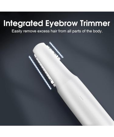 TOUCHBeauty 2-in-1 Precision Electric Hair Remover for Eyebrows, Nose, Ears - Painless Hair Removal for Face, Chin, Lips, Neck, Bikini-line, Armpits - White - Buy Online on GoSupps.com