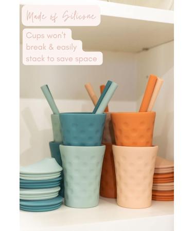 Lucky Love Silicone Sippy Cup with Straw | Easy Grip Baby & Toddler Cups 6-12 Months+ | Spill Proof & BPA Free (2 Pack - Blue & Green) - Buy Online on GoSupps.com