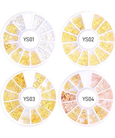 In Wheel Jewelry DIY Decoation Rivet Hollow Seaside Shell Nails Art Studs Gold Silver 3D Metal Decor(YS02) - Buy Online on GoSupps.com