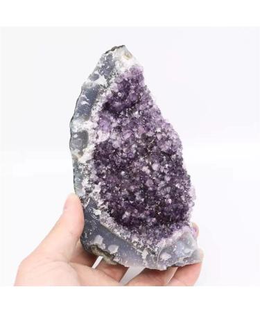 1pc 300g-1500g Natural Dark Amethyst Geode Stone Crystal Cluster Gift Ornaments Suitable for Home Crystals Stone Mineral Specimen - Buy Online on GoSupps.com