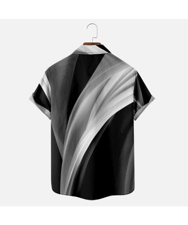 Mens Retro Bowling Shirt 50s Rockabilly Style Camp Shirt - Dark Grey XX-Large - Buy Online on GoSupps.com