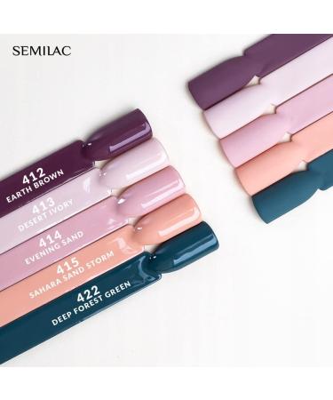 SEMILAC 415 Sahara Sand Storm Nail UV Gel Polish | Long Lasting and Easy to Apply | Soak off UV/Led | Perfect for Home and Professional Manicure and Pedicure 7 ml - Buy Online on GoSupps.com