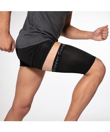 Copper Compression Hamstring Support Sleeve - Anti-Slip Thigh Support for Muscle Sprains & Recovery - Large - Buy Online on GoSupps.com