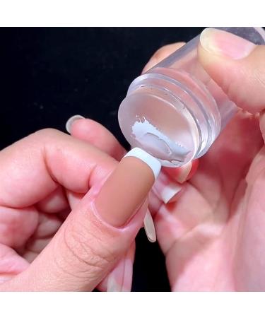 One-Piece Transparent Silicone Nail Art Stamp with Scraper | Clear DIY Manicure Tools | Green Nail Decoration - Buy Online on GoSupps.com