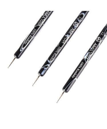 A&K L'YDIA 2 Way Acrylic French Manicure Clean-up Brush and Dotting Pen - Professional Konlisky Sable Hair Nail Art Tool - Builder Extension for UV Gel and Acrylic - 12 in 1 Count - Buy Online on GoSupps.com