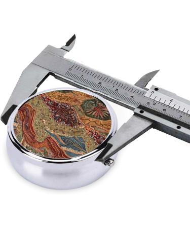 Shop African Textile Patchwork Mini Round Pill Box | 3 Compartment Portable Pill Organizer for Travel Home & Office - Buy Online on GoSupps.com