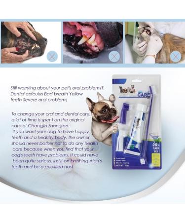 YANGYANGDA Toothbrush and Toothpaste Cat Fingerbrush Toothpaste Set Pet Store Hospital Shelter Teeth Care Kit for Fresh Breath for Puppies - Buy Online on GoSupps.com