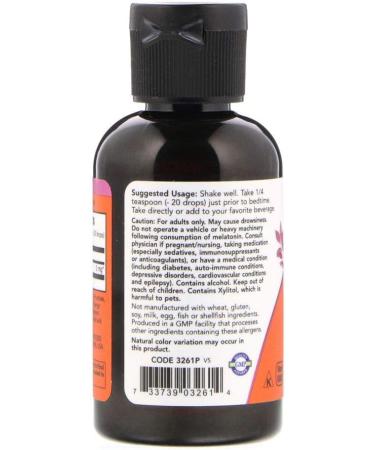 Now Foods Liquid Melatonin 2 fl oz (59 ml) - Buy Online on GoSupps.com