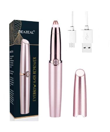 Rechargeable Eyebrow Hair Remover Painless-Precision Eyebrow Trimmer Eyebrow Razor Tool for Face Lips Nose Facial Hair Removal for Men Women Reazeal