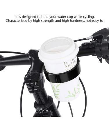 Bike Handlebar Cup Holder - Aluminum Alloy Water Bottle/Tea/Coffee Mount Clamp - Cycling Accessory in Black - Buy Online on GoSupps.com