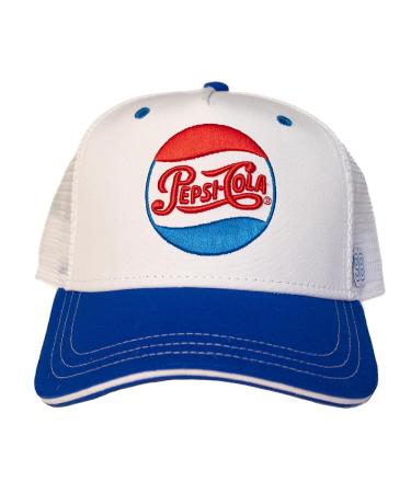 Pepsi-Cola Embroidered Trucker Cap- 100% Recycled Polyester Blue