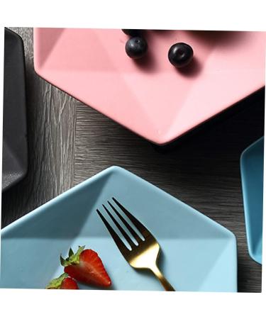 Zerodeko Porcelain Dish Round Serving Dish Service Plate Ceramic Steak Dish Lunch Bucks Ceramic Steak Plate Appetizer Plate Serving Platters Kitchen Appliance Plates Dessert Platters medium Pink - Buy Online on GoSupps.com