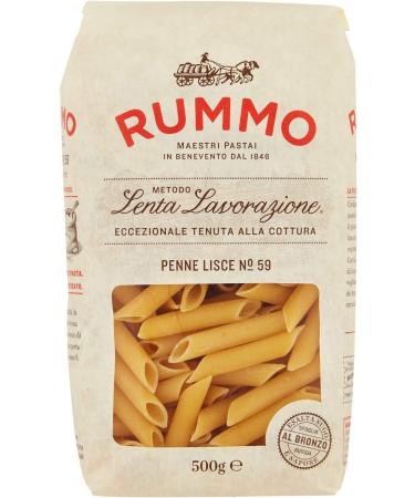  Italian Gourmet E.R. Rummo Pack of 16 Penne Lisce pasta no. 59 made from durum wheat semolina Bronze pasta 500g - Buy Online on GoSupps.com