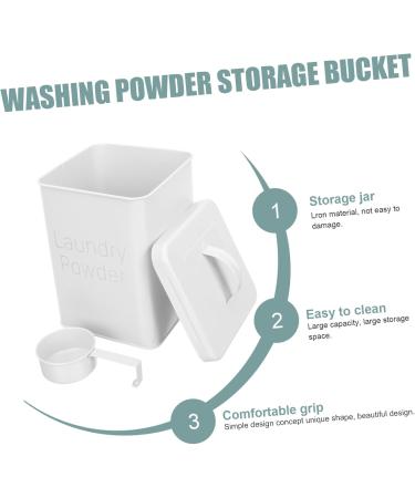 NOLITOY 2 Sets Washing Storage Bucket Laundry Room Organization and Storage Bin Wrought Iron White - Buy Online on GoSupps.com