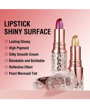  SONGVISON Shimmering pink lipstick for women. Colorful and moisturizing glitter lip balm long-lasting waterproof pearlescent lip gloss. Glossy finish creamy formula lightweight texture. 01 - Buy Online on GoSupps.com