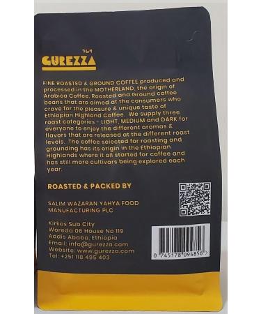 Gurezza coffee fine roasted coffee beans directly from the Motherland of the arabica coffee Amazing coffee roasted to perfection (Medium roasted coffee beans 250gr) - Buy Online on GoSupps.com