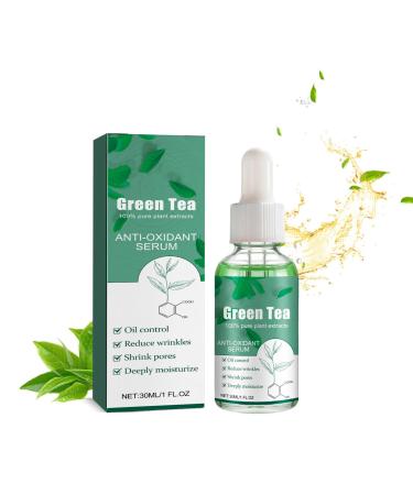 Fyearfly Green Tea Skin Care Serum Hydrating Facial Serum 2 Pack 30ml Green Tea Revitalizing Serum Brightening Firming Moisture Serum Antioxidant Facial Serum