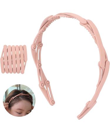 Retractable Folding Headbands Adjustable Pocket Non Slip Headpieces Compact Hair Hoops Hair Accessories for Girls Women (Light Pink) - Buy Online on GoSupps.com