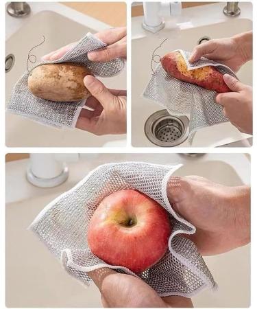 Probablei Multipurpose Wire Miracle Cleaning Cloths Probable Cleaning Cloth Non-Scratch Scrubbing Pads Wire Dishwashing Rag for Dishes Sinks Counters (5 pcs) - Buy Online on GoSupps.com