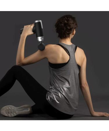 Deep Tissue Percussion Massage Gun - 30 Speeds, 6 Heads - Electric Athletes Massager for Pain Relief - Handheld Portable, Quiet - Black - Buy Online on GoSupps.com