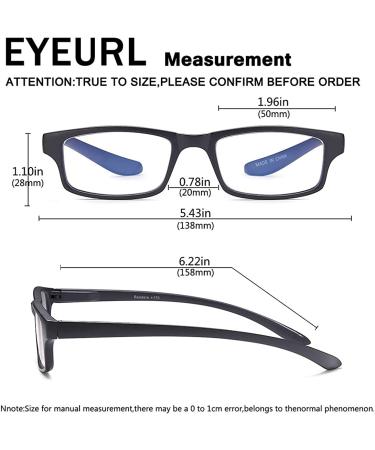 2 Pairs Neck Hanging Blue Light Blocking Reading Glasses for Women and Men - Blua+Black 1.5x - Buy Online on GoSupps.com