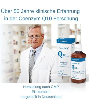 SanoMit Ubiquinone Kaneka Coenzyme Q10 Drops - High Dose Liposomal Vegan (2x100ml & 3x10ml) | International Shipping - Buy Online on GoSupps.com